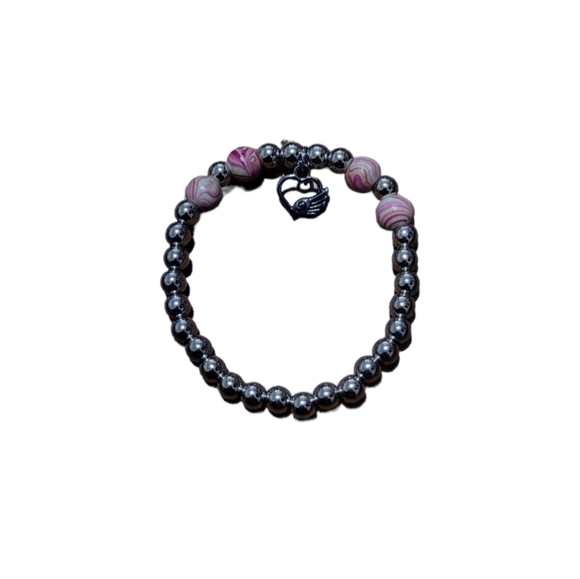 Purple Bracelet‎ with Charm - Picture 2 of 2
